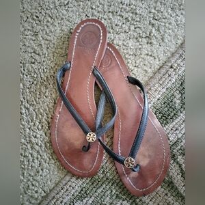 Tory Burch Black Leather Women's Sandals